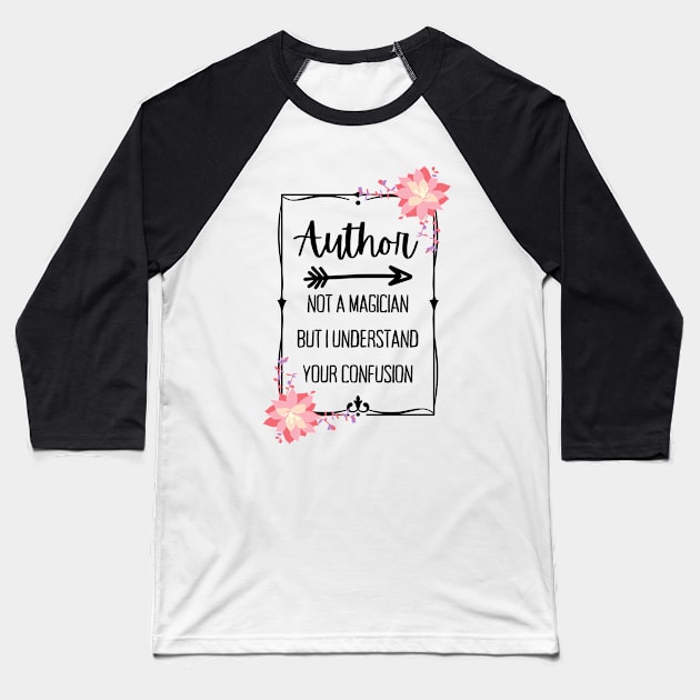 Author Magician Baseball T-Shirt by IndigoPine